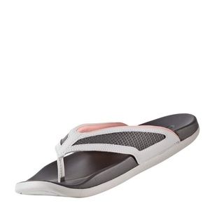 Adidas Ladies Grey/Light Pink Flip Flops